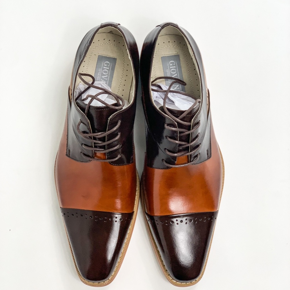 GIOVANNI MENS DRESS SHOES NIB SIZE 11 Cognac